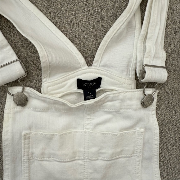 J Crew White Denim Short Overalls - Picture 5 of 6